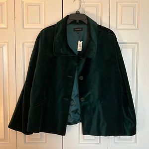 NWT Talbots Green Velvet Swing Jacket Blazer
